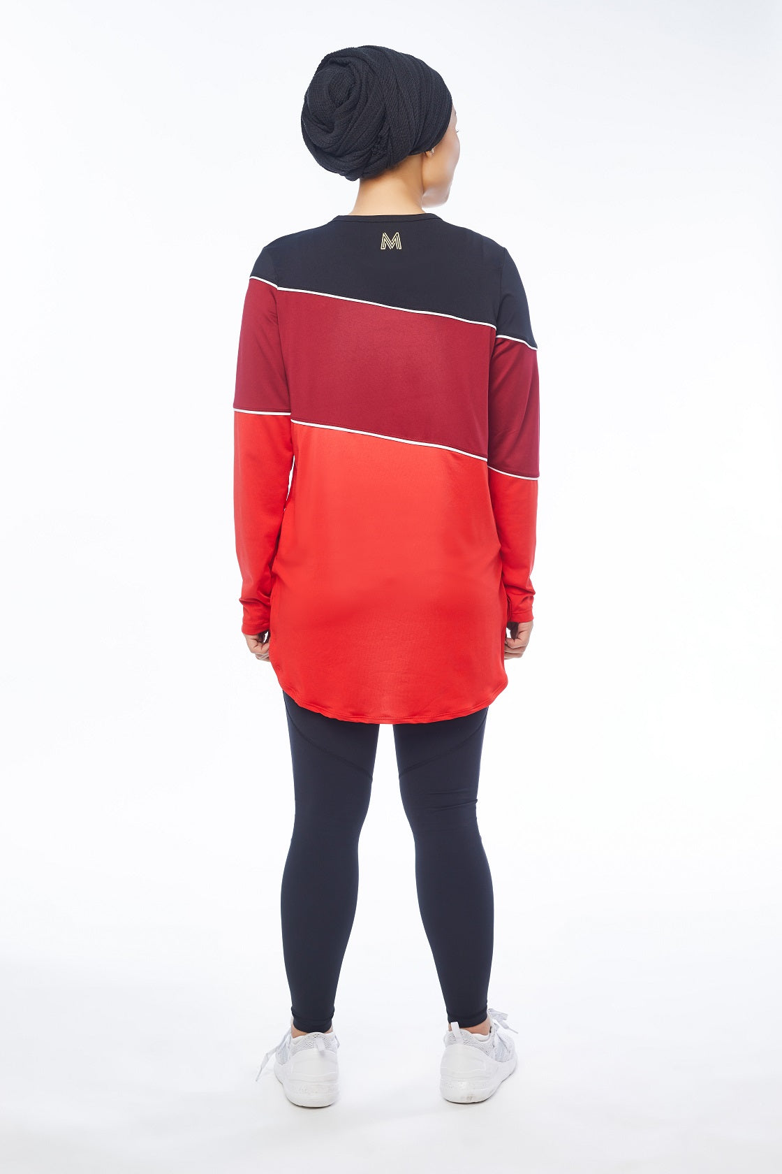 LEAP FREE Long Sleeve Top (Black / Dark Red / Red)