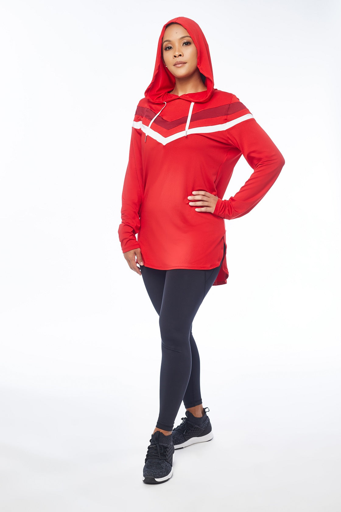RISE UP Long Sleeve Top (Red)