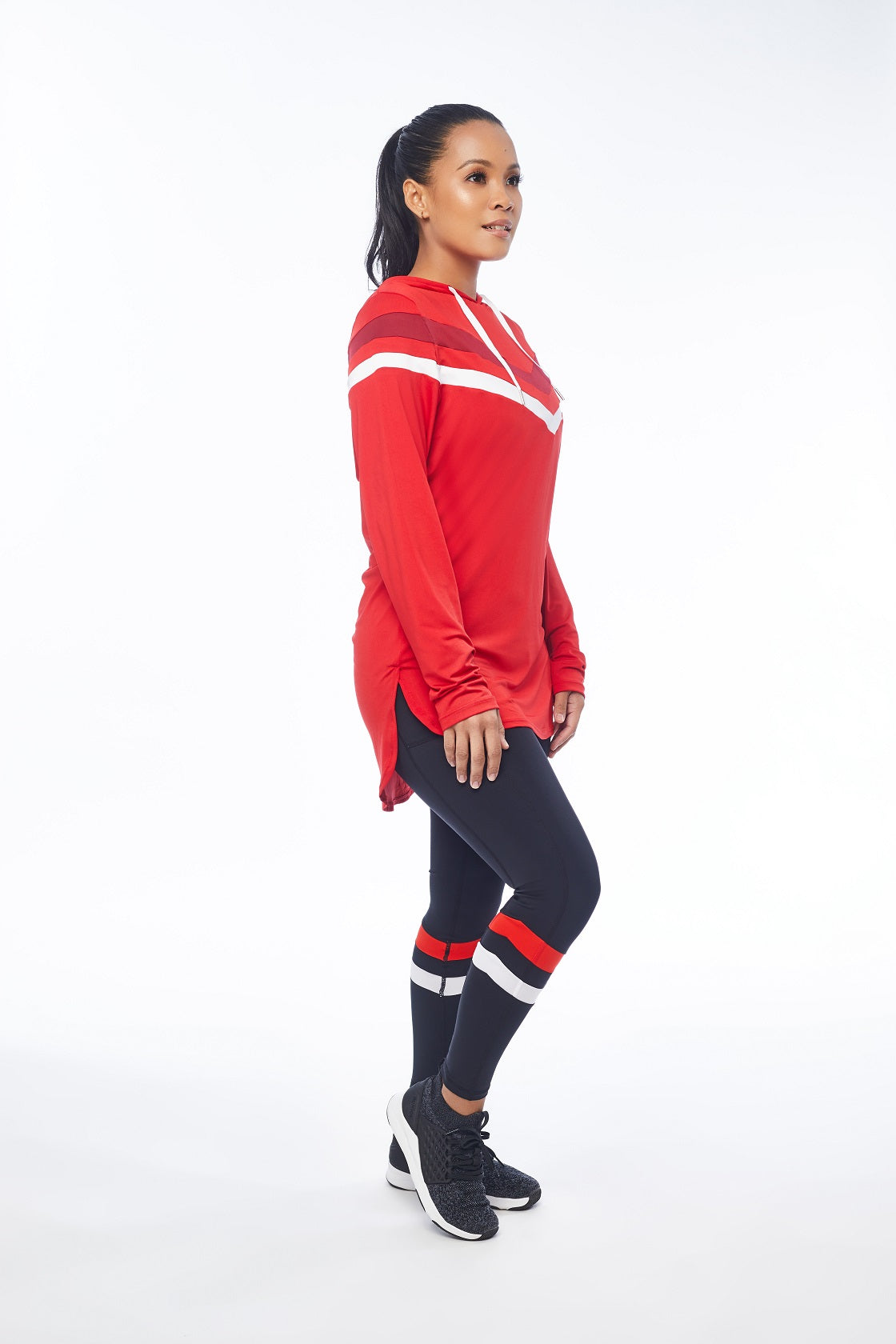 RISE UP Long Sleeve Top (Red)